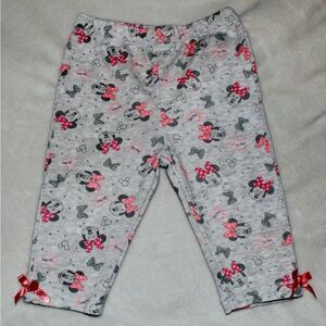 Disney Baby Gray Pants with Pink Minnie Mouse Design